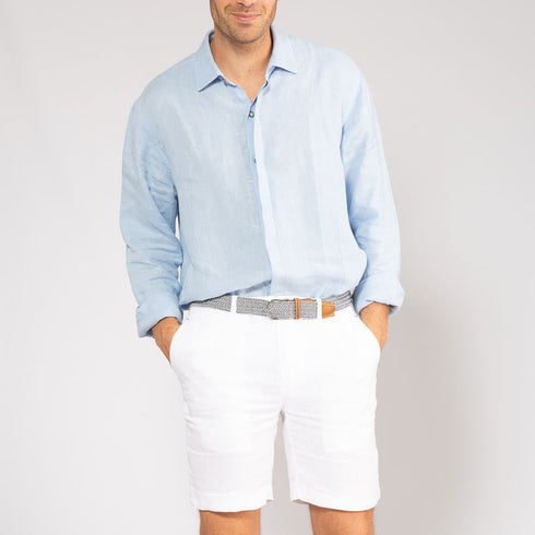 Antigua – Classic linen shirt Sky Blue